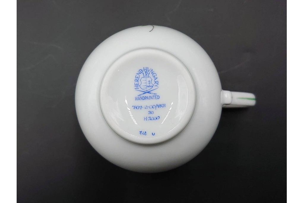 ハンガリー製　HEREND(ヘレンド)　ウィーンの薔薇　カップ&ソーサー3客・クリーマー・オープンシュガーのセット　(R-087297)