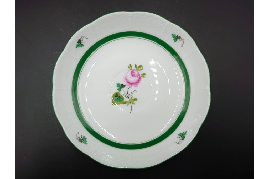 ハンガリー製　HEREND(ヘレンド)　ウィーンの薔薇　カップ&ソーサー3客・クリーマー・オープンシュガーのセット　(R-087297)