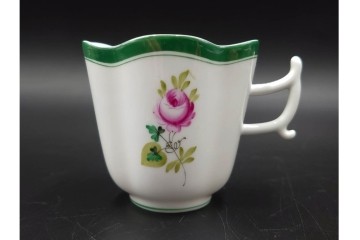 ハンガリー製　HEREND(ヘレンド)　ウィーンの薔薇　カップ&ソーサー3客・クリーマー・オープンシュガーのセット　(R-087297)