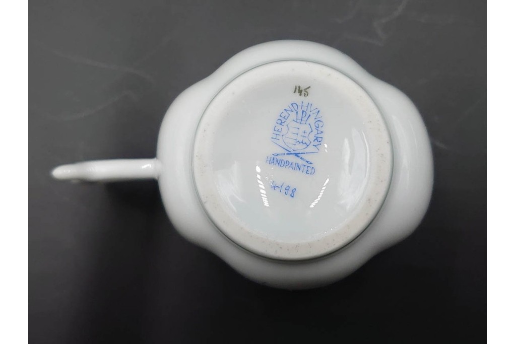 ハンガリー製　HEREND(ヘレンド)　ウィーンの薔薇　カップ&ソーサー3客・クリーマー・オープンシュガーのセット　(R-087297)