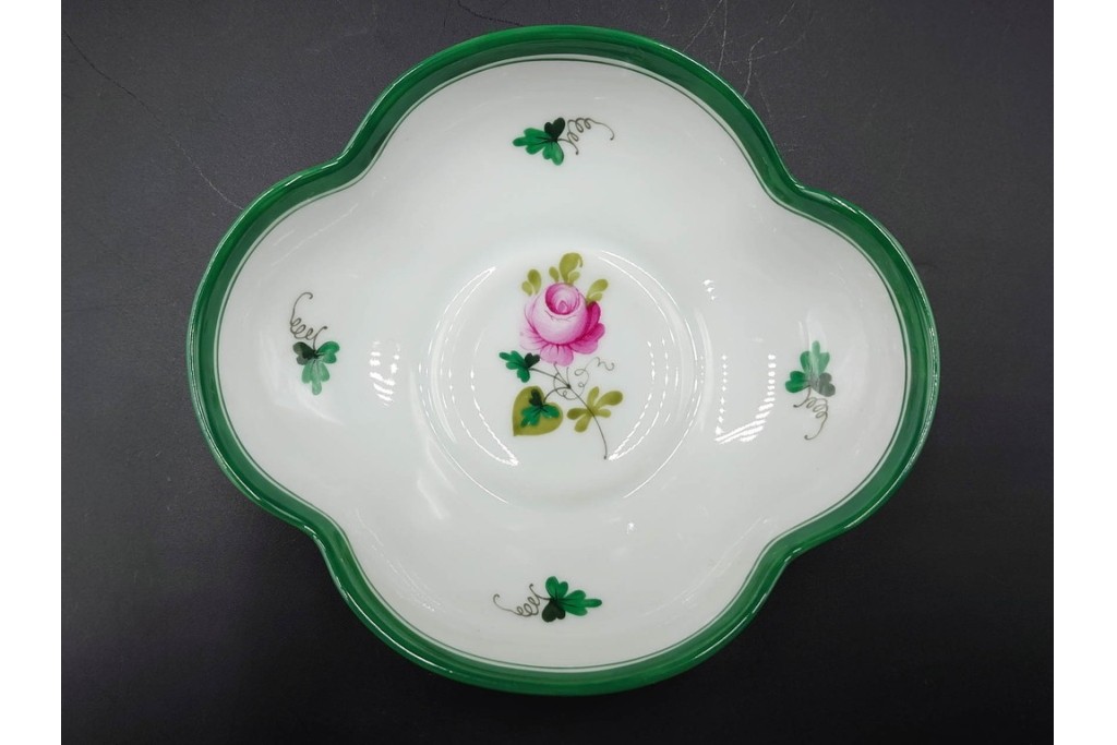 ハンガリー製　HEREND(ヘレンド)　ウィーンの薔薇　カップ&ソーサー3客・クリーマー・オープンシュガーのセット　(R-087297)