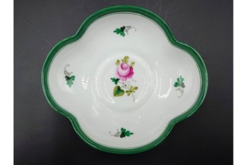 ハンガリー製　HEREND(ヘレンド)　ウィーンの薔薇　カップ&ソーサー3客・クリーマー・オープンシュガーのセット　(R-087297)