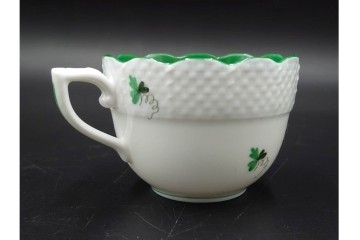 ハンガリー製　HEREND(ヘレンド)　ウィーンの薔薇　カップ&ソーサー3客・クリーマー・オープンシュガーのセット　(R-087297)