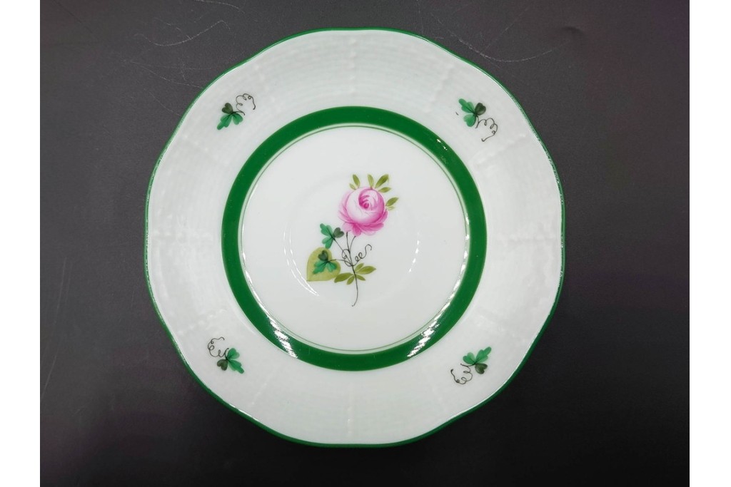 ハンガリー製　HEREND(ヘレンド)　ウィーンの薔薇　カップ&ソーサー3客・クリーマー・オープンシュガーのセット　(R-087297)