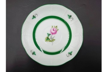 ハンガリー製　HEREND(ヘレンド)　ウィーンの薔薇　カップ&ソーサー3客・クリーマー・オープンシュガーのセット　(R-087297)