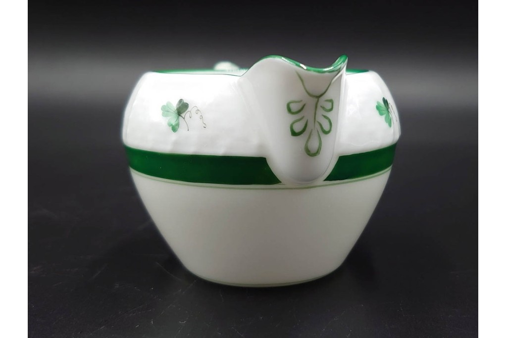 ハンガリー製　HEREND(ヘレンド)　ウィーンの薔薇　カップ&ソーサー3客・クリーマー・オープンシュガーのセット　(R-087297)