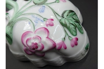 ハンガリー製　HEREND(ヘレンド)　ウィーンの薔薇　カップ&ソーサー3客・クリーマー・オープンシュガーのセット　(R-087297)