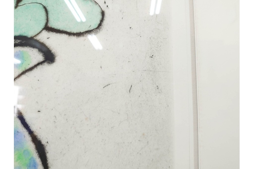 真作　サイン&メッセージ入り　リチャード・スペア(Richard Spare)　73/150　ドライポイント(銅版画)・水彩画　「Purple African Violet(パープル・アフリカン・バイオレット)」　(R-087299)