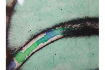 真作　サイン&メッセージ入り　リチャード・スペア(Richard Spare)　73/150　ドライポイント(銅版画)・水彩画　「Purple African Violet(パープル・アフリカン・バイオレット)」　(R-087299)