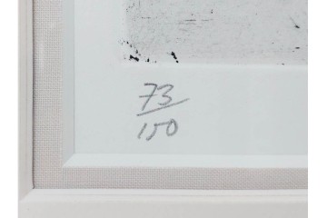 真作　サイン&メッセージ入り　リチャード・スペア(Richard Spare)　73/150　ドライポイント(銅版画)・水彩画　「Purple African Violet(パープル・アフリカン・バイオレット)」　(R-087299)