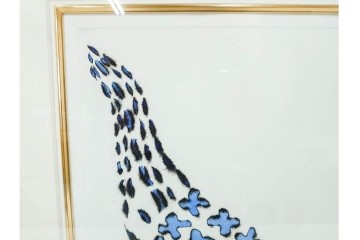 真作　サイン&メッセージ入り　リチャード・スペア(Richard Spare)　3/75　ドライポイント(銅版画)・水彩画　「Hearts and Flowers(ハートと花)」　外箱付き　(R-087300)