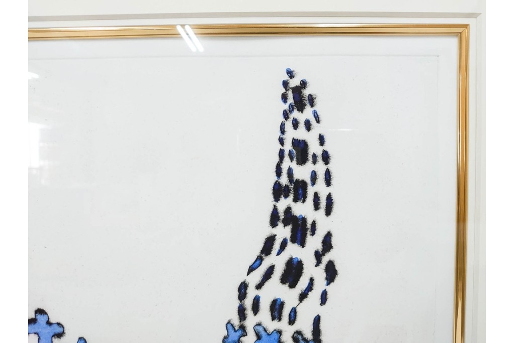 真作　サイン&メッセージ入り　リチャード・スペア(Richard Spare)　3/75　ドライポイント(銅版画)・水彩画　「Hearts and Flowers(ハートと花)」　外箱付き　(R-087300)