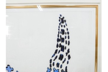 真作　サイン&メッセージ入り　リチャード・スペア(Richard Spare)　3/75　ドライポイント(銅版画)・水彩画　「Hearts and Flowers(ハートと花)」　外箱付き　(R-087300)