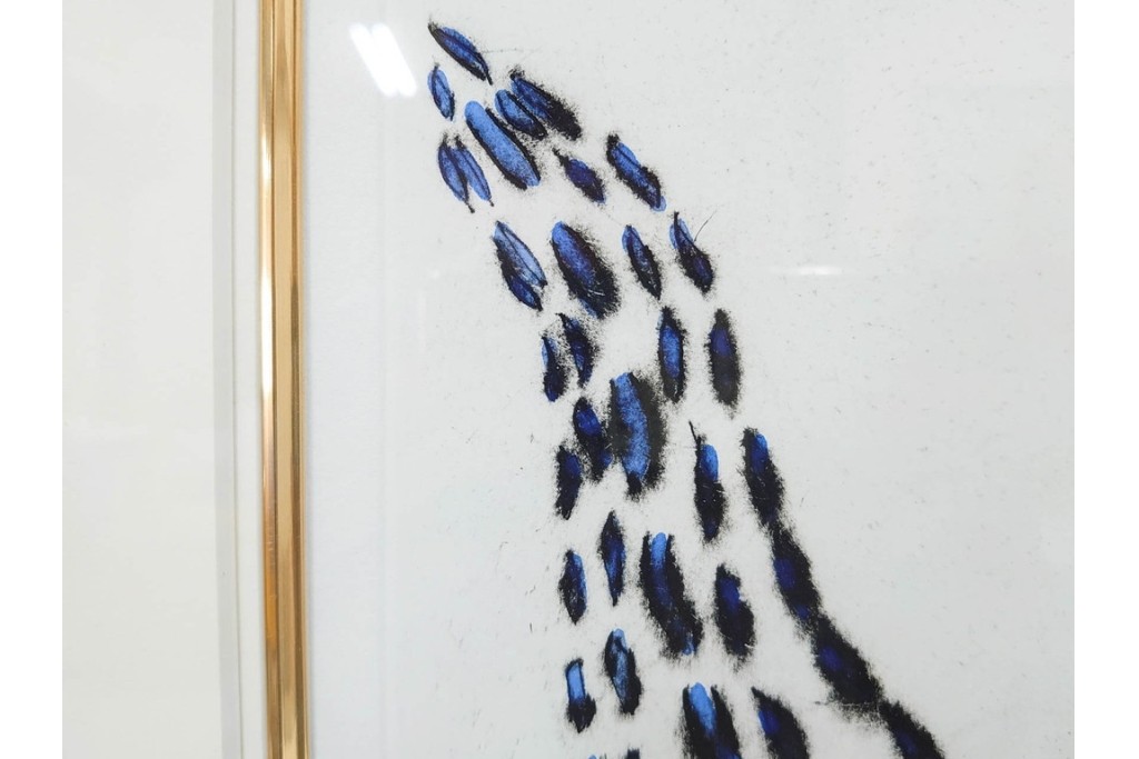 真作　サイン&メッセージ入り　リチャード・スペア(Richard Spare)　3/75　ドライポイント(銅版画)・水彩画　「Hearts and Flowers(ハートと花)」　外箱付き　(R-087300)