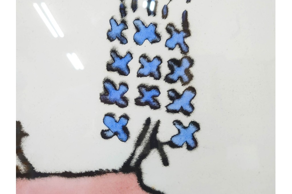 真作　サイン&メッセージ入り　リチャード・スペア(Richard Spare)　3/75　ドライポイント(銅版画)・水彩画　「Hearts and Flowers(ハートと花)」　外箱付き　(R-087300)