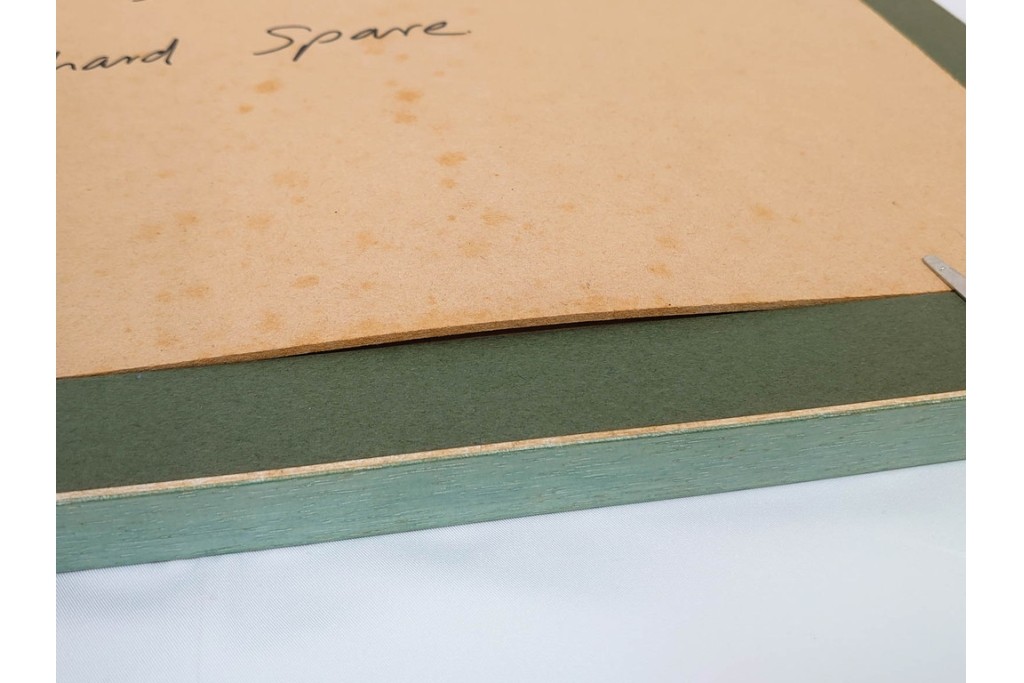 真作　サイン&メッセージ入り　リチャード・スペア(Richard Spare)　3/75　ドライポイント(銅版画)・水彩画　「Hearts and Flowers(ハートと花)」　外箱付き　(R-087300)