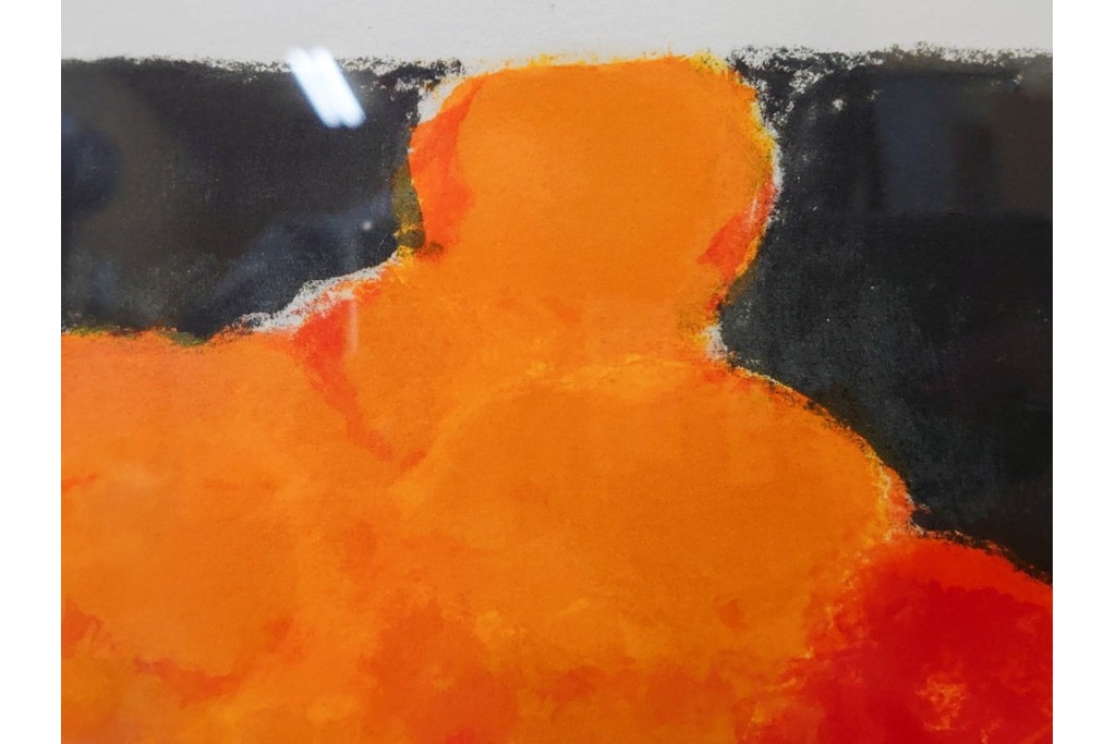 真作　1994年制作　ベルナール・カトラン(Bernard Cathelin)　13/75　「インドバラとゼラニウム」　サイン付きのリトグラフ　証明書・外箱付き　(R-087302)