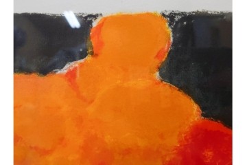 真作　1994年制作　ベルナール・カトラン(Bernard Cathelin)　13/75　「インドバラとゼラニウム」　サイン付きのリトグラフ　証明書・外箱付き　(R-087302)