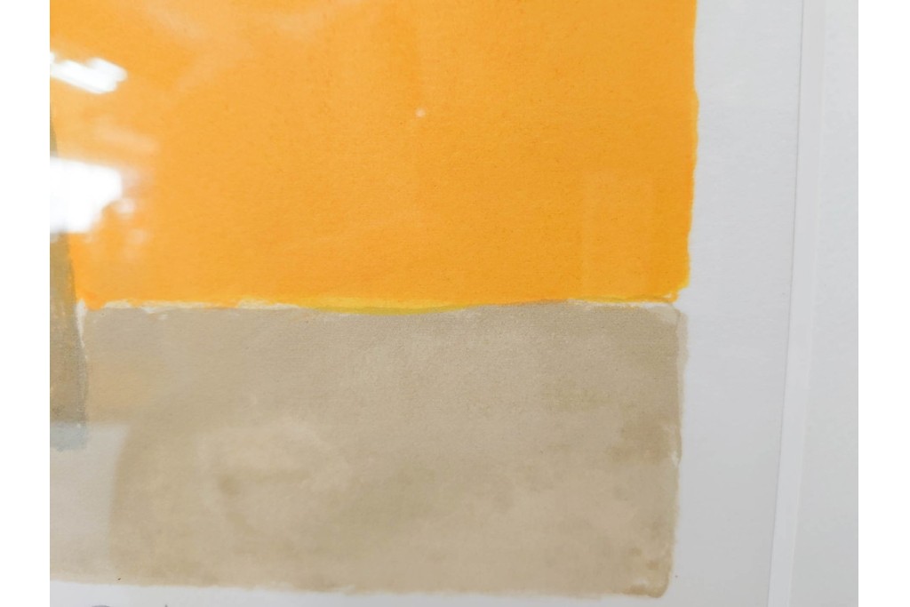 真作　1994年制作　ベルナール・カトラン(Bernard Cathelin)　13/75　「インドバラとゼラニウム」　サイン付きのリトグラフ　証明書・外箱付き　(R-087302)