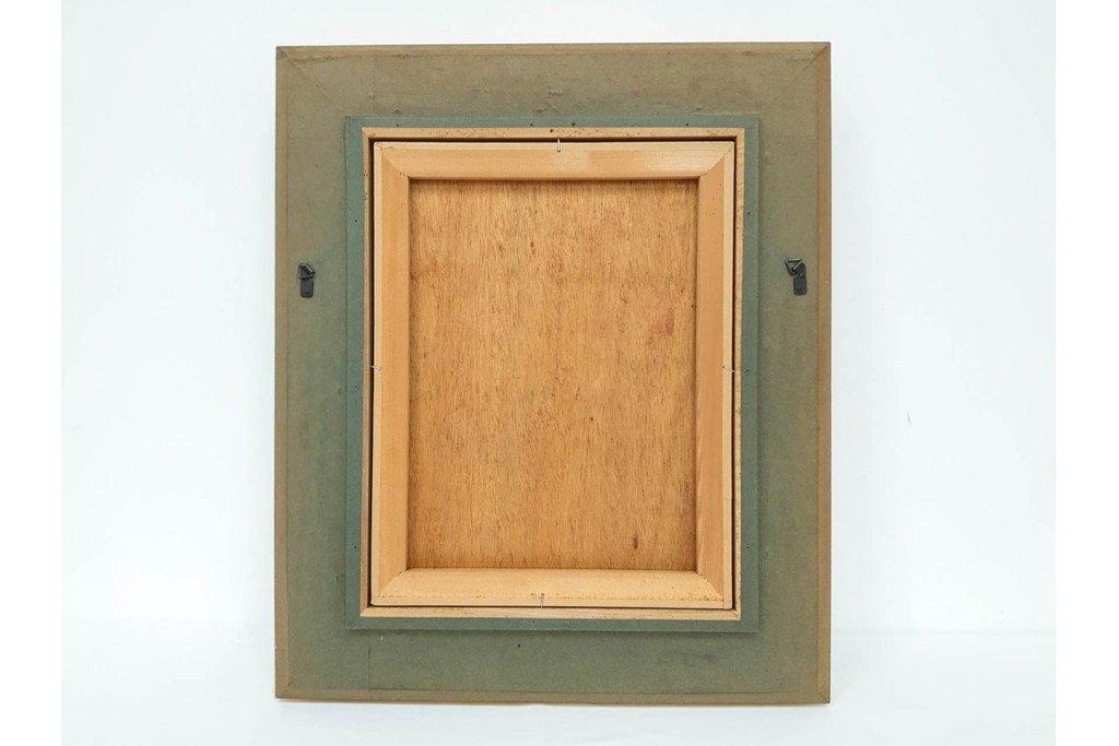 真作　田中実　水彩画　F6号　「印度の服」　異国情緒漂う女性を描いた絵画　外箱付き　(R-087303)