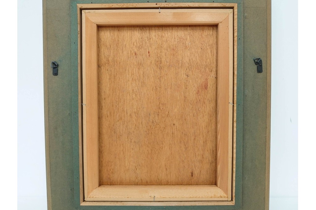 真作　田中実　水彩画　F6号　「印度の服」　異国情緒漂う女性を描いた絵画　外箱付き　(R-087303)