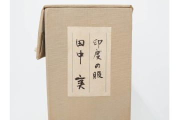 真作　田中実　水彩画　F6号　「印度の服」　異国情緒漂う女性を描いた絵画　外箱付き　(R-087303)