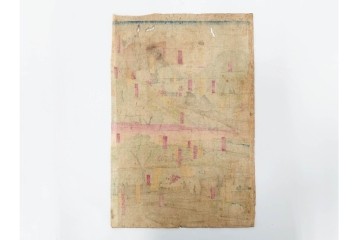 真作　明治期　歌川広重　「西国動中記」　各地の名所風景を描いた木版画の浮世絵　3枚続　(R-087308)