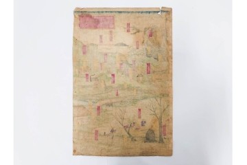 真作　明治期　歌川広重　「西国動中記」　各地の名所風景を描いた木版画の浮世絵　3枚続　(R-087308)