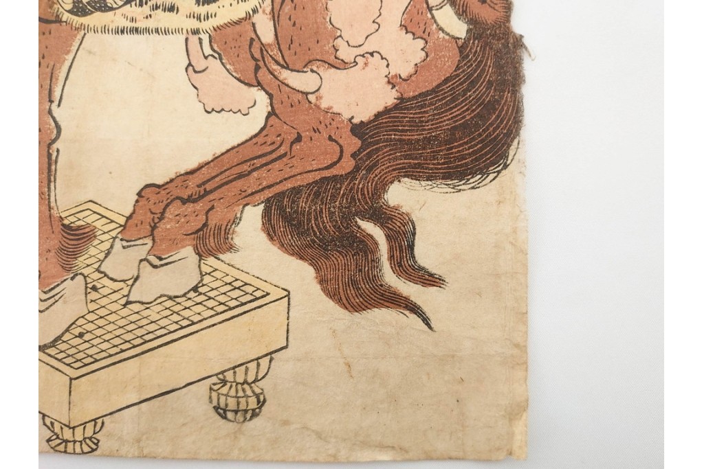 真作　歌川国貞・豊国他　小栗判官・武者絵・美人画　木版画の浮世絵3枚セット　(R-087311)