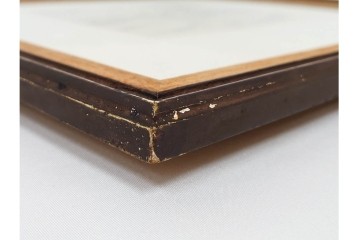 真作　サイン入り　モーリス・ド・ヴラマンク　エッチング　「風景」　街並みを描いた絵画　外箱付き　(R-087314)