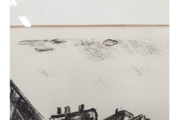 真作　1967年　サイン入り　荻須高徳　30/40　「風景」　メニルモンタンの一角を描いたリトグラフ　外箱付き　(R-087315)