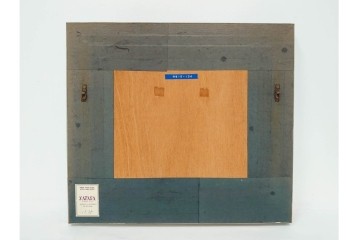 真作　西村計雄　油彩　F3号　「あじさい」　鮮やかな紫陽花を描いた絵画　外箱付き　(R-087316)
