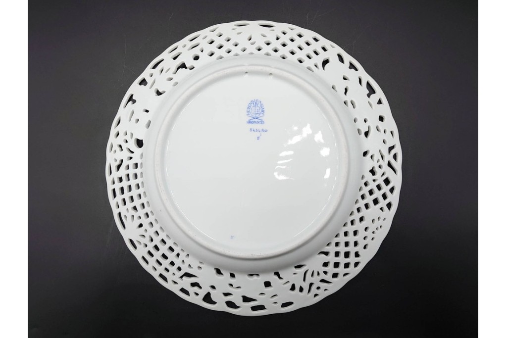 ハンガリー　ヘレンド(HEREND)　ロスチャイルド・バードシリーズ　上品なプレートとナプキンリングのセット　(R-087317)