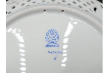 ハンガリー　ヘレンド(HEREND)　ロスチャイルド・バードシリーズ　上品なプレートとナプキンリングのセット　(R-087317)