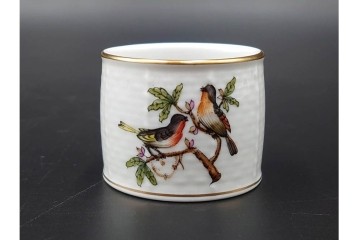 ハンガリー　ヘレンド(HEREND)　ロスチャイルド・バードシリーズ　上品なプレートとナプキンリングのセット　(R-087317)