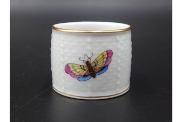 ハンガリー　ヘレンド(HEREND)　ロスチャイルド・バードシリーズ　上品なプレートとナプキンリングのセット　(R-087317)