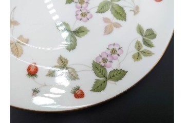 イギリス　WEDGWOOD(ウェッジウッド)　直径約21cm　ワイルドストロベリーシリーズのプレート6枚セット　(R-087319)
