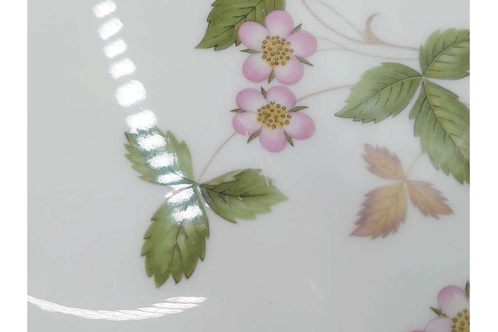 イギリス　WEDGWOOD(ウェッジウッド)　直径約21cm　ワイルドストロベリーシリーズのプレート6枚セット　(R-087319)