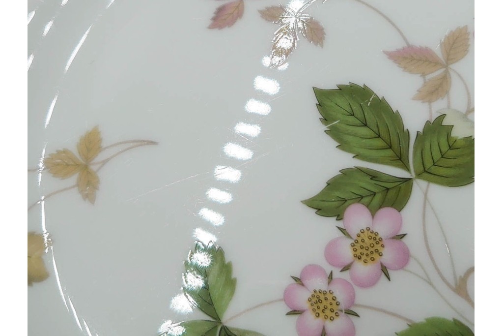 イギリス　WEDGWOOD(ウェッジウッド)　直径約21cm　ワイルドストロベリーシリーズのプレート6枚セット　(R-087319)