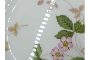 イギリス　WEDGWOOD(ウェッジウッド)　直径約21cm　ワイルドストロベリーシリーズのプレート6枚セット　(R-087319)