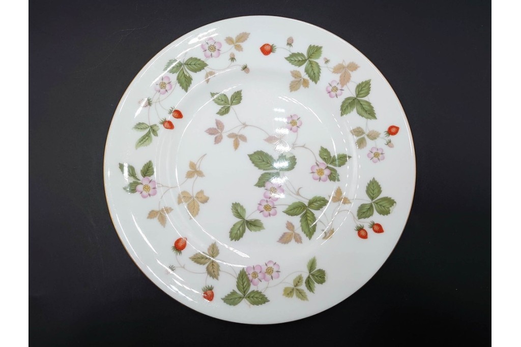 イギリス　WEDGWOOD(ウェッジウッド)　直径約21cm　ワイルドストロベリーシリーズのプレート6枚セット　(R-087319)