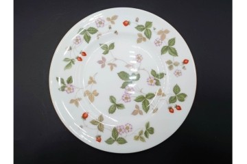 イギリス　WEDGWOOD(ウェッジウッド)　直径約21cm　ワイルドストロベリーシリーズのプレート6枚セット　(R-087319)