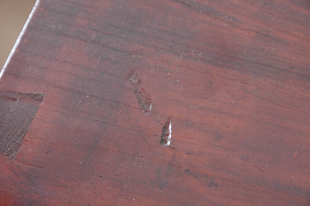 和製アンティーク　前面欅(ケヤキ)材　木目が魅力の五丁引き庄内箪笥　(R-087320)