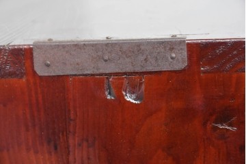 和製アンティーク　前面欅(ケヤキ)材　木目が魅力の五丁引き庄内箪笥　(R-087320)