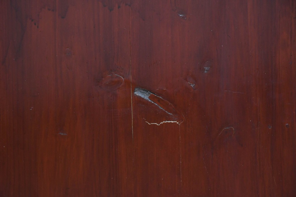 和製アンティーク　前面欅(ケヤキ)材　木目が魅力の庄内箪笥ローチェスト　(R-087321)