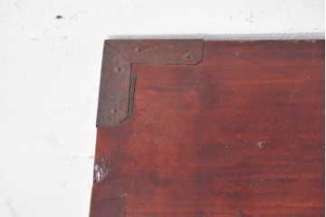 和製アンティーク　前面欅(ケヤキ)材　木目が魅力の庄内箪笥ローチェスト　(R-087321)