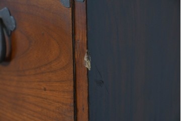 和製アンティーク　前面欅(ケヤキ)材　木目が魅力の庄内箪笥ローチェスト　(R-087321)