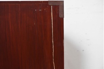 和製アンティーク　前面欅(ケヤキ)材　木目が魅力の庄内箪笥ローチェスト　(R-087321)