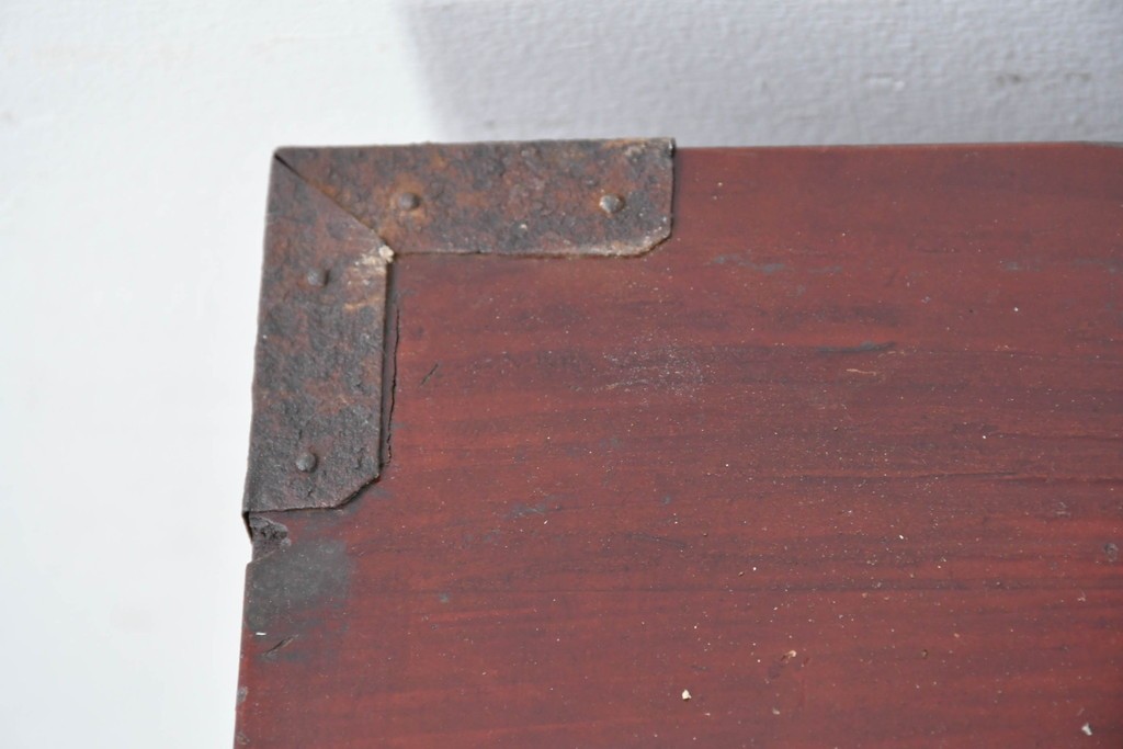 和製アンティーク　前面欅(ケヤキ)材　木目が魅力の庄内箪笥ローチェスト　(R-087322)