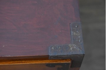 和製アンティーク　前面欅(ケヤキ)材　木目が魅力の庄内箪笥ローチェスト　(R-087322)